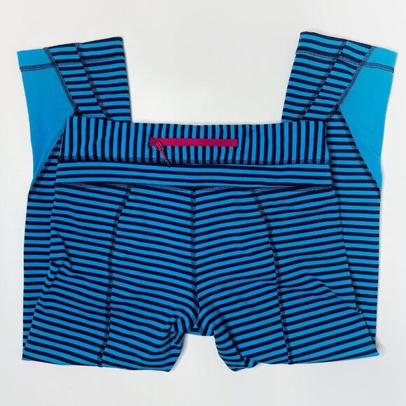 Lululemon Seawheeze Run Inspire Crop II W6F67S Striped Capri Leggings Size 6 - Picture 9 of 13